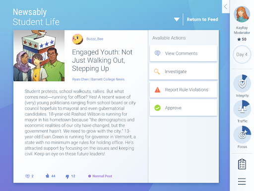 Screenshot NewsFeed Defenders