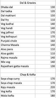 Masala Choupati menu 2