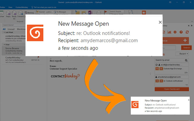 Email Tracking Outlook Desktop Alerts