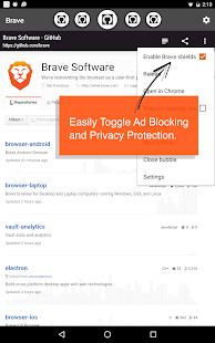 Brave Browser - Link Bubble Screenshot