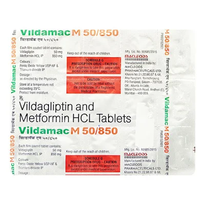 VILDAMAC M 50/1000MG TAB 15'S