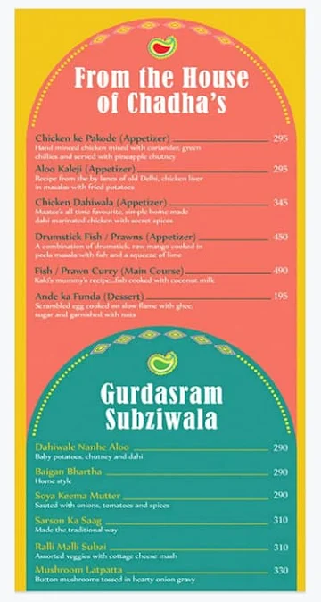 Jimmy's Dhaba menu 