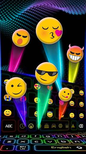 Vibrant Tech Neon Keyboard