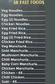 S.R Foods menu 1