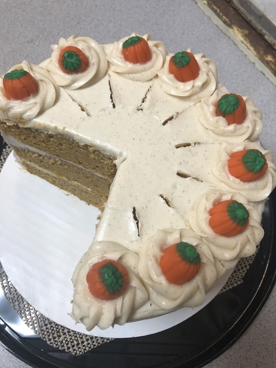 GF Pumpkin Cake with ButterCream! Yum!