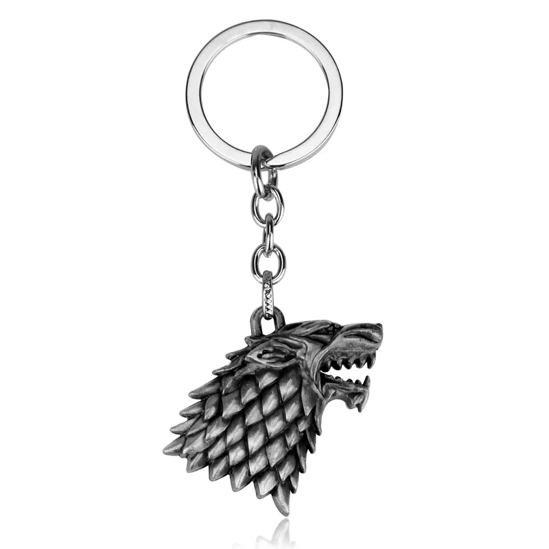 Title 3, Wolf Ornament Sleutelhanger van Legering met Ga...