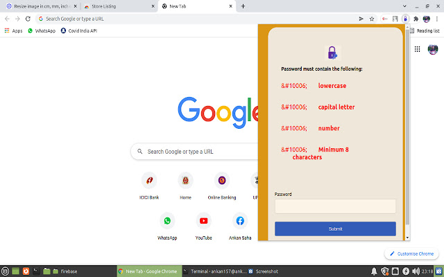 Strong Password maker chrome extension