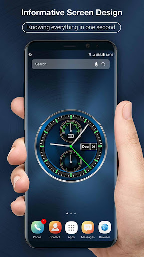 Analog Digital Clock on Screen Live Wallpaper 2019