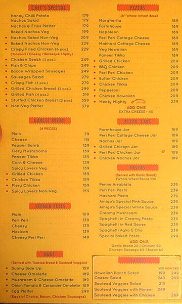 Los Amigo's Cafe menu 