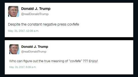 Donald Trump's "covfefe" cryptic tweet