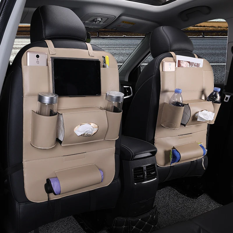 Fournitures intérieures de voiture Siège arrière multifonctionnel en cuir pliable. Optimisez l'espace et le confort de votre voiture avec ce siège pratique.