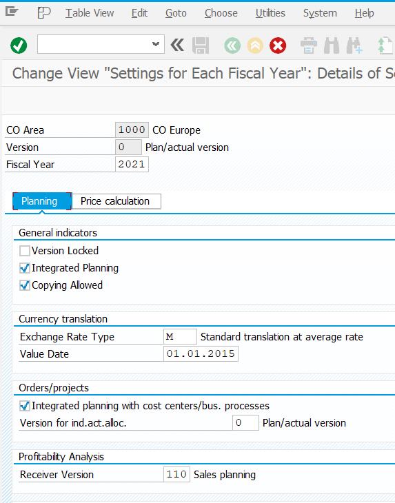 Maintain Version 0 in SAP