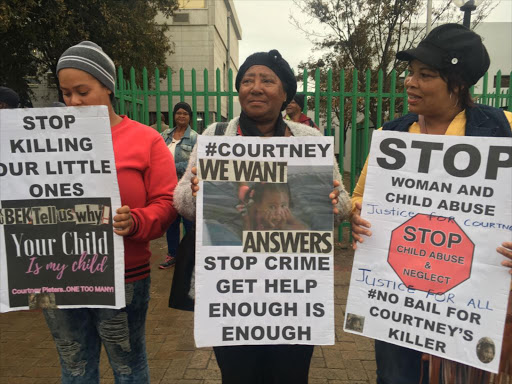 Angry residents from Elsies River outside the Goodwood Magistrate's Court on Wednesday.