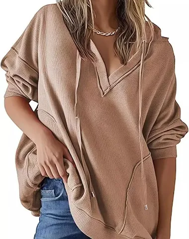 Sweat à capuche femme manches longu - 0