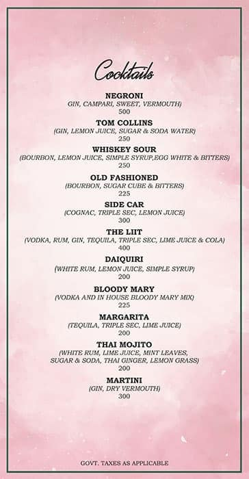 Cafe Sandoz menu 