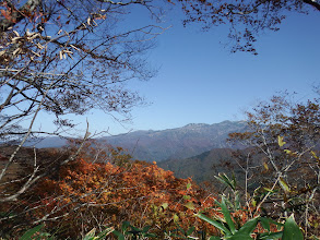 白山（右）が見えてきた