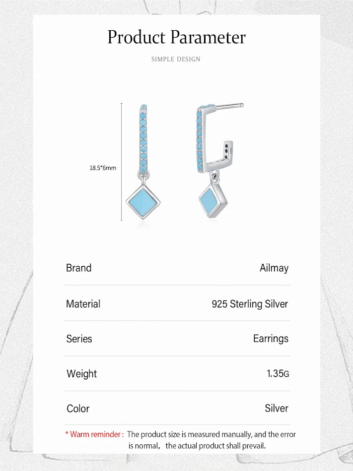 Boucles d'oreilles vintage pour femmes en argent sterling S925