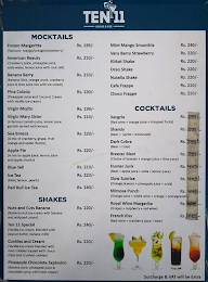 Ten 11 Lounge Disc & Bar menu 2