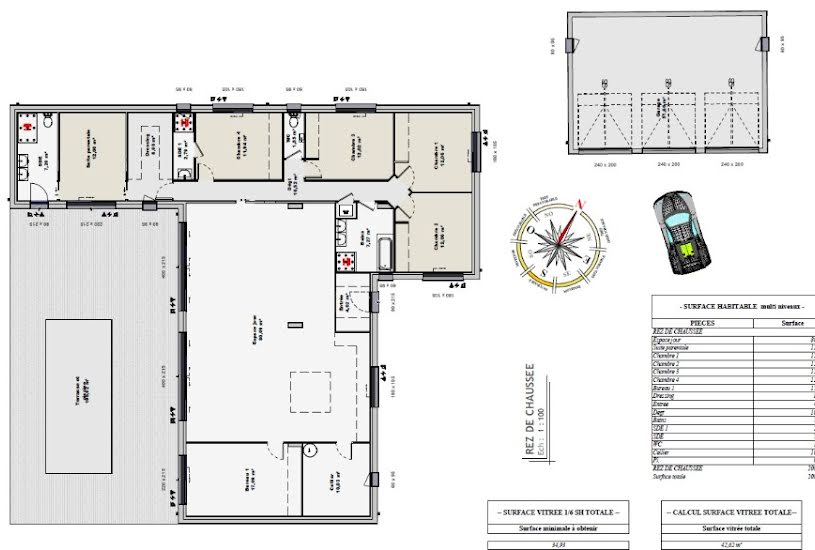  Vente Terrain + Maison - Terrain : 1 200m² - Maison : 209m² à Launaguet (31140) 