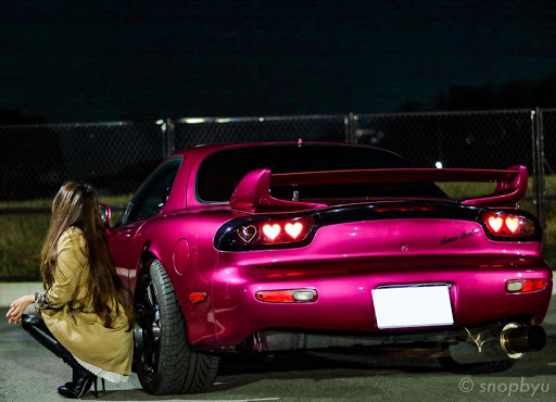 Rx 7 Fd3s 後期のfd3s スポーツカー女子 ガールズオーナー バックショット ハートテールに関するカスタム メンテナンスの投稿画像 車のカスタム情報はcartune