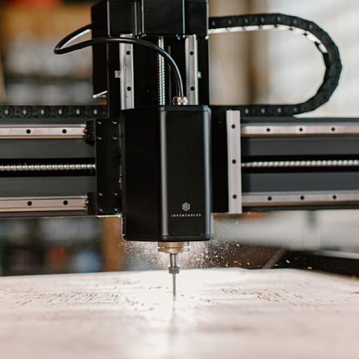 Image of spindle on the Inventables XCarve Pro CNC Machine