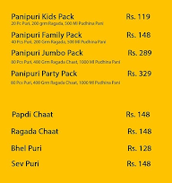 Panipuri N Chaat menu 1