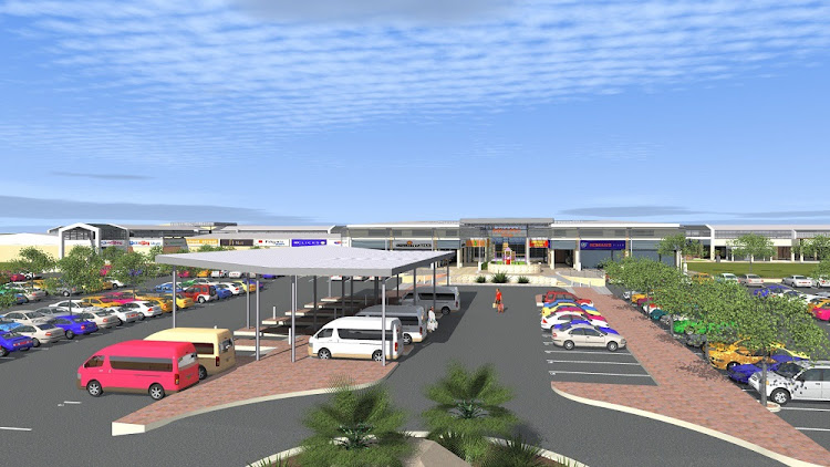 Concept art for the Nkomo Village mall.