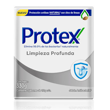 Jabón Antibacterial Protex Limpieza Profunda Caja 110 g x 3 und  