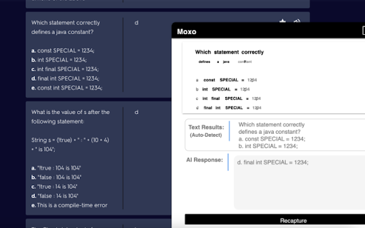 Moxo AI Answers - Image Scanner & Work Tutor