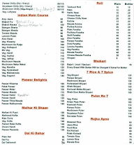 Malhar The Vegetarian Food Hub menu 2