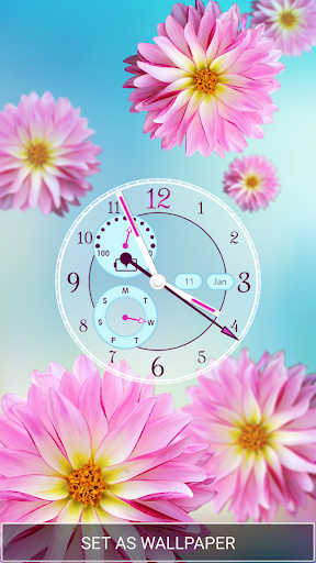 Flower Clock Live Wallpaper Apps On Google Play