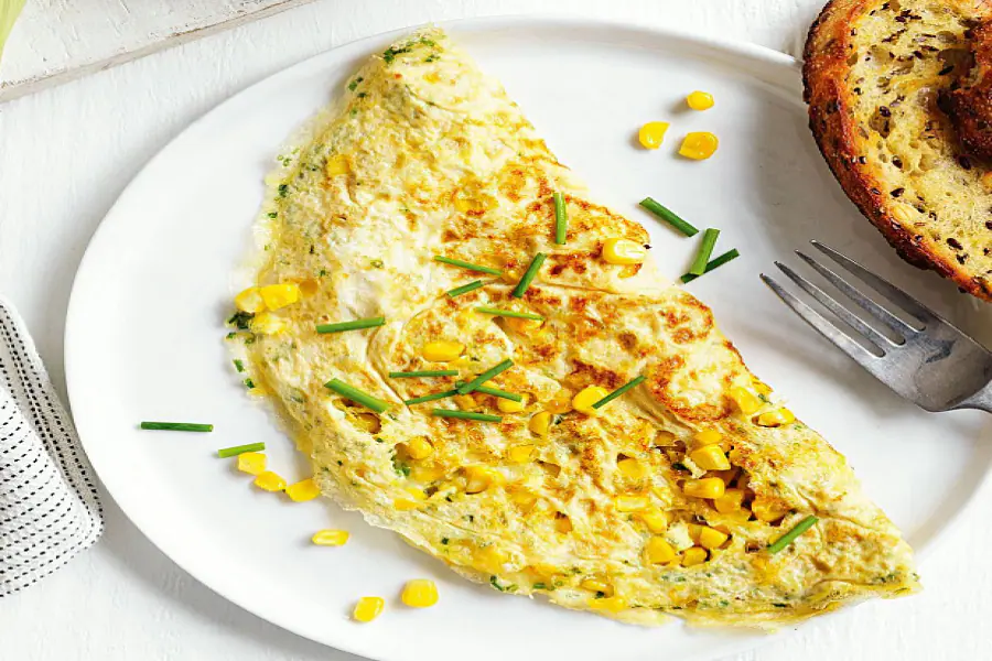 Corn & Cheese Omlette