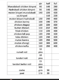 Alam Muradabadi Chicken Biryani Centre menu 1