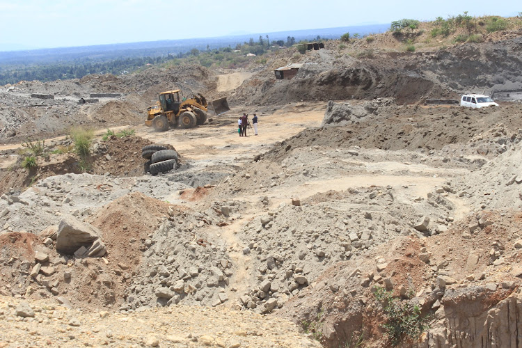 Kandundu quarry that has been closed