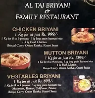 Al Taj Biryani menu 1