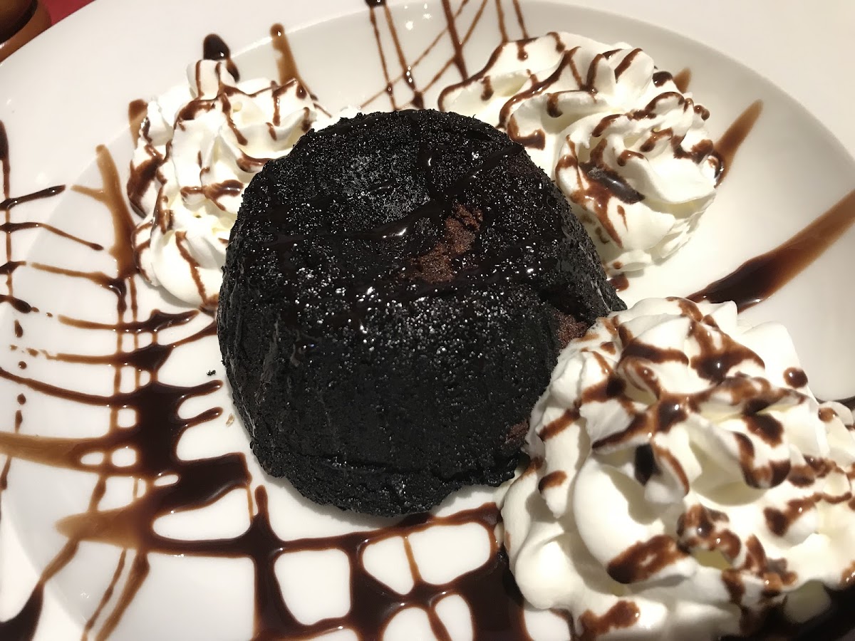 Absolutely gluten free chocolate lava cake!