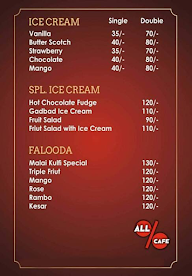 All Cafe menu 2