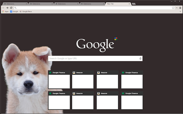 Cute Puppy Dog chrome extension