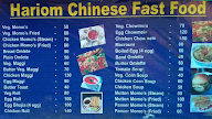 Hari Om Chinese Fast Food menu 1