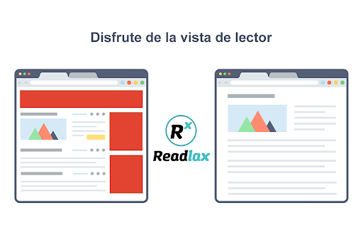 Readlax: Vista del lector con resaltado de frases