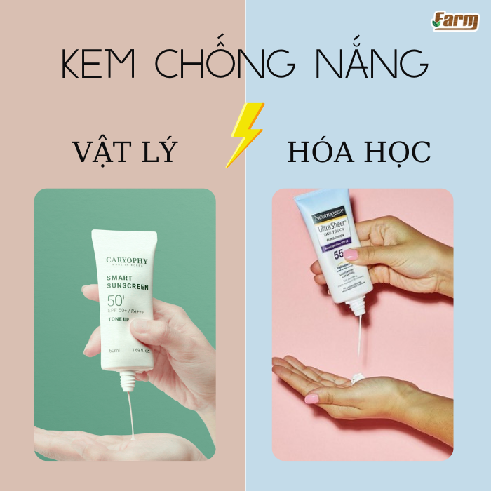 Kem chống nắng vật lý và kem chống nắng hóa học nên chọn loại nào?