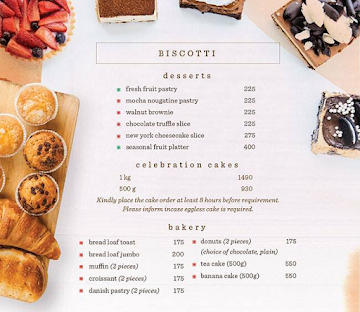 Focaccia menu 