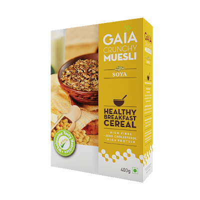 Gaia Crunchy Muesli - Soya Breakfast Cereal - 400 g