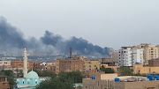 Smoke rises from the tarmac of Khartoum International Airport. Gift of the Givers is working with South African authorities to evacuate South Africans from Sudan. 