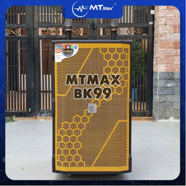 Loa Kéo Di Động Mtmax Bk99 - Dàn Karaoke Ngoài Trời Bass 4 Tấc 1 Mid 1 Treble - Loa Khủng Long Công Suất Theo Nhà Sản Xuất Đến 1000W - Kèm 2 Micro Không Dây Uhf - Đầy Đủ Kết Nối Bluetooth, Av, Usb, Sd Card, Tws