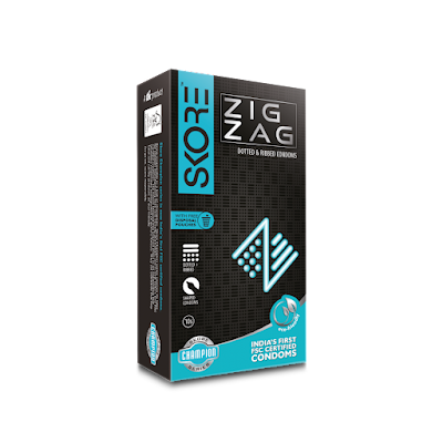 SKORE CONDOM ZIGZAG 10PC