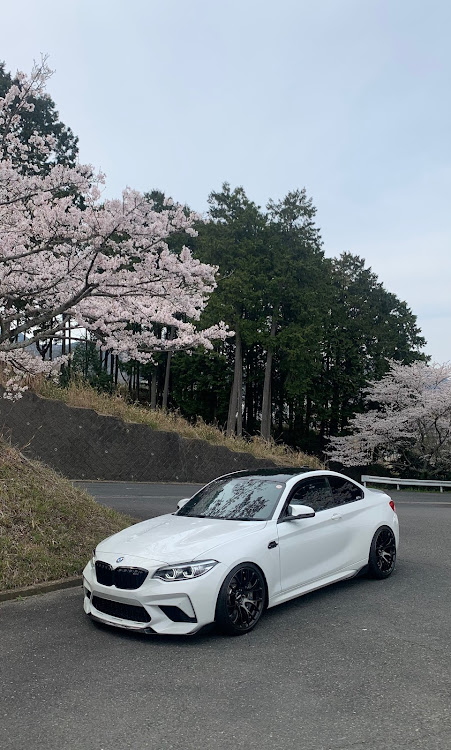 M2 クーペの桜とコラボ🌸・ルーテシアRSトロフィー・ドライブ・弟とコラボに関するカスタム事例の投稿画像1枚目