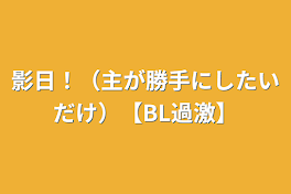 影日！（主が勝手にしたいだけ）【BL過激】