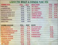 Lisha Pav Bhaji menu 2