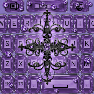 Purple Gothic Cross Keyboard theme